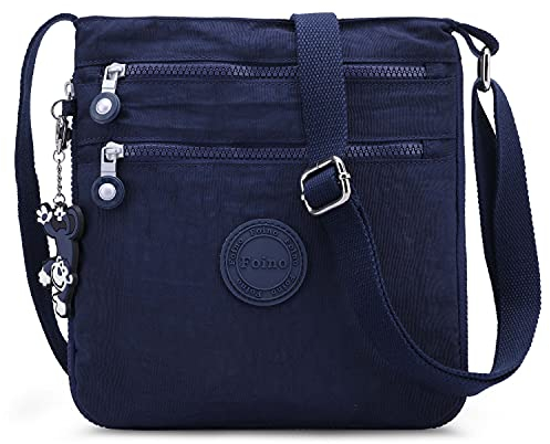 Foino Modische Umhängetasche für Damen und Mädchen, für Reisen, Sport, Schule (Blau)