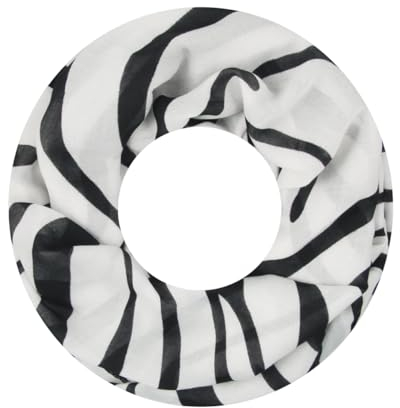 Majea Damen Loop Schal Schlauchschal Halstuch (880022) (schwarz 29)