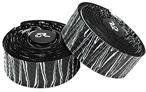 Fahrradlenkerband 1 Paar, Fahrrad Lenkerbänder Anti-Rutsch-Gurte für Rennrad Gummi Schaum Lenkerband mit Endstopfen für MTB Mountainbike Schwarz-Weiss