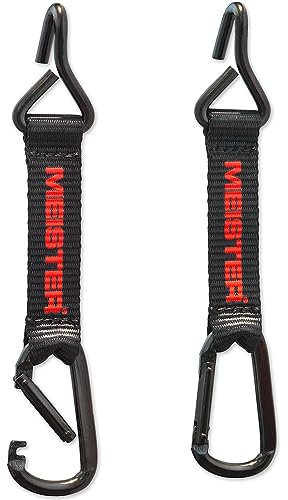 Meister Hang-Tough Fence Hooks for Baseball, Softball, Tennis & Camping - Black (Pair)