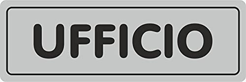 Targa Segnaletica Ufficio Adesiva 5x15 Colore Silver Targhetta Ufficio