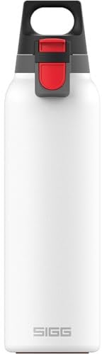 SIGG Hot & Cold ONE Light White Thermo Trinkflasche (0.55 L), schadstofffreie und isolierte Trinkflasche, einhändig bedienbare Thermo-Flasche aus 18/8 Edelstahl