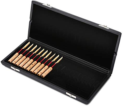 Reed Box , Oboe Reed Etui Holzmaterial Holz Oboe Reed Etui Oboe/Klarinette Reed Aufbewahrungsetui für 10/12/20pcs Oboe Reeds(20 Stück , 12)
