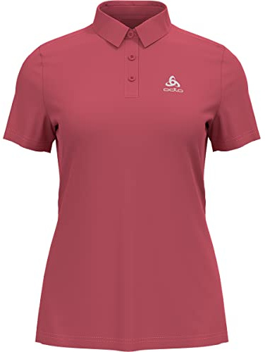 Odlo Damen CARDADA Kurzarm Polo Shirt, Holly Berry, XS