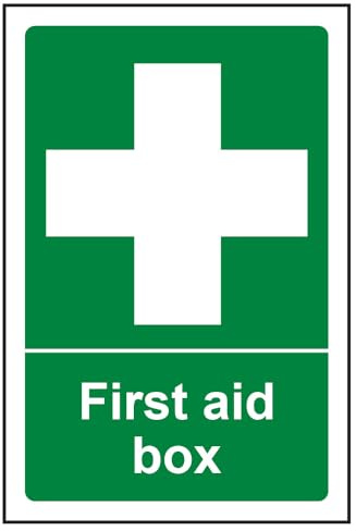 First Aid General - First Aid Box - 100 X 150mm Restickable Safety Sign