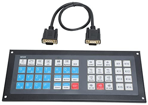 CNC-Steuerungssystem-Tastatur, EVTSCAN CNC-Steuerungssystem-Tastatur-Erweiterungsfeld mit Kabel für 3 4 5-Achsen-CNC-Steuerung
