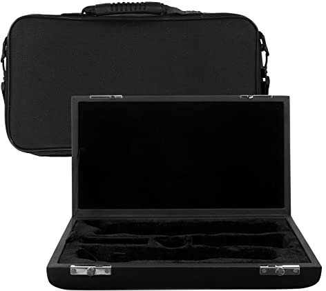 Vaguelly Musikinstrument Kofferhalter Oboe Gig Bag Tragbarer Oboenkoffer Oboentragetasche mit Verstellbarem Riemen Oboenzubehör Flötenreinigungstuch Oboenhalter