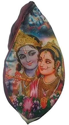 Aashita Creations Worship Beautiful Hase Krishna bedruckte Baumwolle Japa Mala Tasche