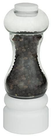 Grunwerg Gmill Moulin à sel ou à poivre, plastique, blanc