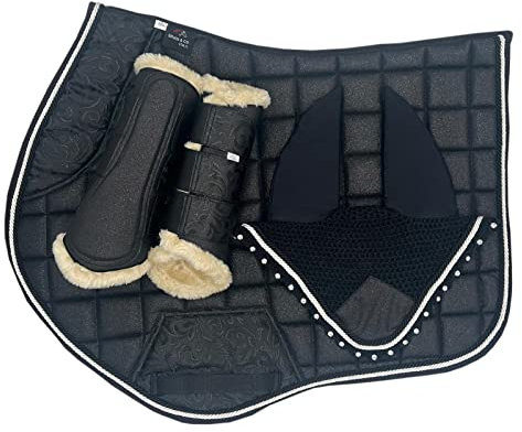 BRIAN AND COMPANY ITALY Reit-Sattelset Glitter (COB, Schwarz)