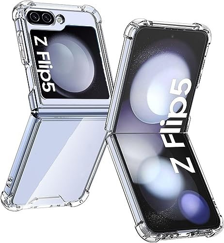 KP TECHNOLOGY Case for Samsung Galaxy Z Flip 5, Premium Transparent Crystal Clear Bumper Phone Case for Samsung Galaxy Z Flip 5 5G (2023) (Samsung Z Flip 5)
