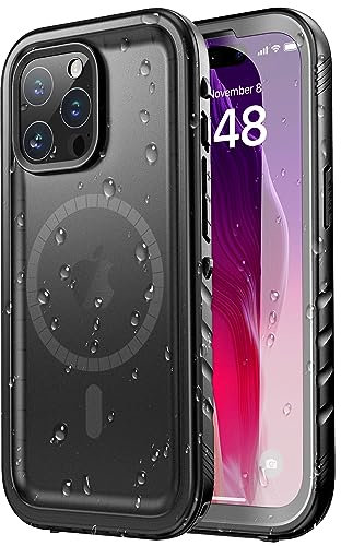 SPORTLINK für iPhone 15 Pro Max Wasserdicht Hülle - 360 Grad Outdoor Schutzhülle kameraschutz Displayschutz[ mit MagSafe][IP68 Waterproof] [6FT Stoßfeste Hard Case ] Panzerhülle Magnetisch handyhülle