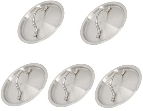 OQHAIR Lot de 2 bocaux en Acier Inoxydable pour casseroles de Cuisine réutilisables et couvercles en Acier Anti-brûlure pour casseroles d'assaisonnement de Remplacement, casseroles à huil