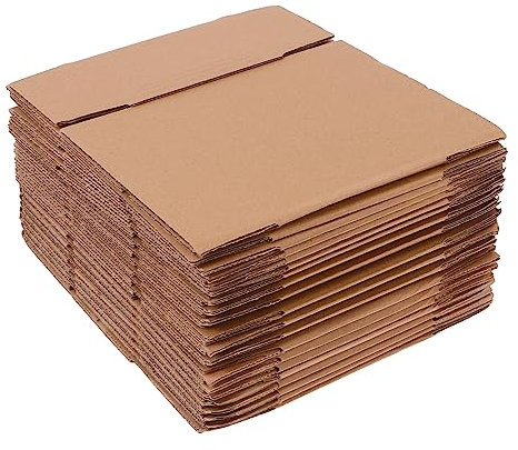 MAGICLULU 20stücke Braune Wellpappkartons Aus Kraftpapier Für Verpackung Versand Und Lagerung Biologisch Abbaubar Stabil Und Wiederverwendbar