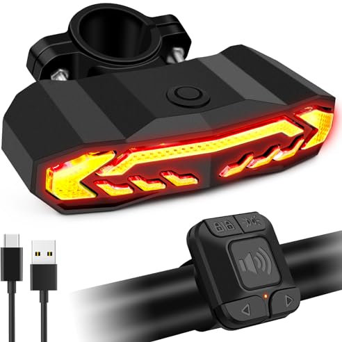 NineLeaf Bike Alarm with Ebikes, Motorcycle Alarm with Remote Control, Bicycle Alarm, Bicycle Alarm System for Cycling Riding Security USB Rechargable IP65 Waterproof Anti Theft Electric Bell Function