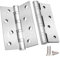 Edelstahlscharniere, Anstore 2 Stück Scharniere Klappbar 100x76x3mm mit 24 Stück Schrauben 30x8mm, Türscharniere Edelstahl Schwerlast Kugellagerscharniere Scharnier Klavierband Türband für Schränke