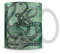 Giftme Beautiful Green Octopus Art Painting Porcelain, 11oz White Ceramic Mug.