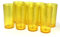 Yalin 24-Ounce Plastic Tumbler Acrylic Drinking Glasses, Reusable Plastic Cups, Stackable, BPA-Free, Shatter Proof, Dishwasher Safe, Set of 8 (Yellow)
