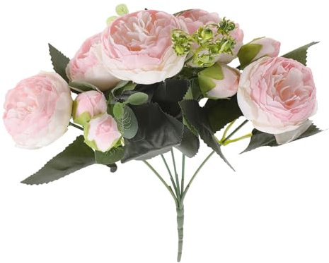 LIFKOME Künstliche Pfingstrose Blumenstrauß Für Hochzeitsdekoration Köpfe Zartem Seidenblumen Für Brautsträuße Und Festliche Anlässe