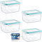 astor24 Premium Frischhaltedosen - Mealprep - 4x 1300ml - 100% luftdicht und auslaufsicher -40 bis +100 Grad - Aufbewahrungsbox - Vorratsdosen - Spülmaschinen- Gefrierschrank geeignet - BPA frei