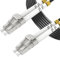 Elfcam® - 35m Câble à Fibre Optique en Acier Blindé, Convient aux Installations Extérieur et Intérieur, LC/UPC à LC/UPC OM3 Multimode Duplex 50/125um 3.0mm Noir(35M)