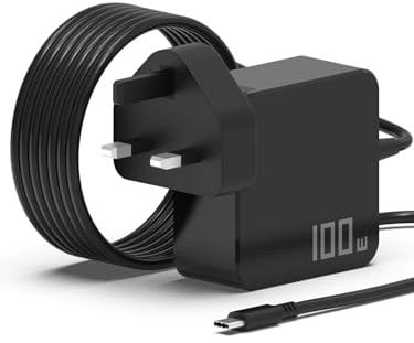 MJXYXCDH 100W Charger USB C, USB C Laptop Charger for MacBook Pro/Air, Lenovo ThinkPad, Yoga, Huawei Matebook, HP, Acer, Asus, Samsung and All USB-C Device, Charge Type-C 100W 96W 90W 87W 65W Device