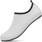 BARFULKER Badeschuhe Herren Damen Wasserschuhe Neopren Schwimmschuhe Strandschuhe Schnell Trocknend Aquaschuhe rutschfest Leicht BarfußSchuhe,Weiß 39 EU