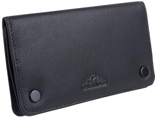 Oakridge Leather Bolsa para tabaco con cierre de tuerca, color negro