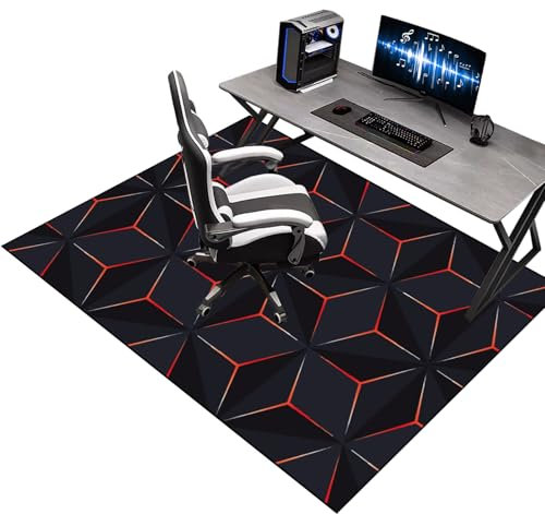 KQIEJUY Tappeto Sedia Ufficio Gaming Protettore del Pavimento, 60 x 120 cm Tappeto Salvapavimento Antiscivolo, Tappeto per Sedia con Ruote, Tappetino Pavimenti per Parquet e Pavimenti Duri/Piastrelle