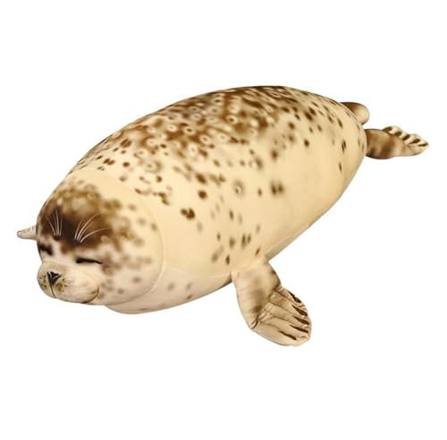 KUKUShining Realistisches Seehund Plüsch, Gemütliches und Kuscheliges Stofftier Puppe Altersgruppen und Geburtstagsgeschenke(85cm/33.5in)