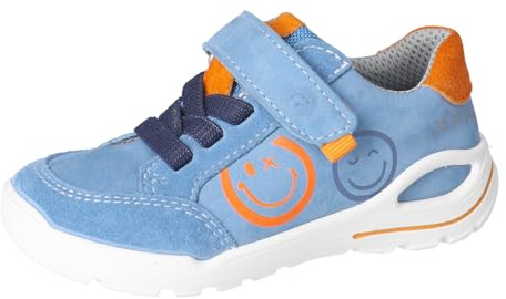 RICOSTA Jungen Low-Top Sneaker Smile, Kinder Halbschuhe, Weite: MITTEL, lose Einlage, straßenschuhe, Strassenschuhe, Turnschuhe, Adriatic (140), 26 EU