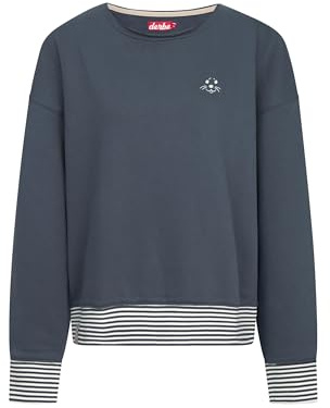 derbe Sweatshirt Robbenschnute Striped Women, S, Navy