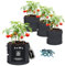 HaniHani® 4er Set Pflanzsäcke 19L mit Griffen – Robuste Stofftöpfe aus Vlies – Wiederverwendbar, atmungsaktiv & langlebig – Ideal für Garten, Terrasse & Balkon