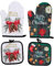 Ciieeo 2 Sets Insulated Oven Gloves Winter Thermal Gloves for Women Sage Green Set