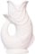 The Original Gluggle Jug - White Glug Jug in L, 22cm 0.6L - Gug Glug Fish Shaped Jug - Decorative Glugging Water, Cocktail, Wine & Gin Pitcher, Decanter or Vase - Hand Made in Britain