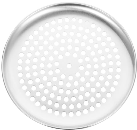 Stainless Steel Round Plate 23 cm Perforated Stainless Steel Multi-Purpose Baking Mould for Oven Tools Kitchen for Pizzas and Cakes