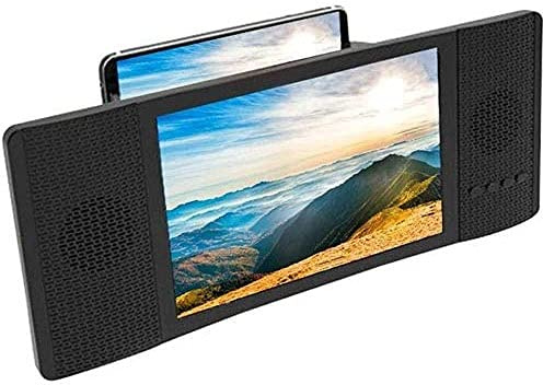 GSACLKES Lupanti,Lupante Schermo Del Telefono da 8 con Altoparlanti,Hd Movie Video Proiettore a Schermo Del Telefono Cellulare,R Tutti Gliartphone/Nero