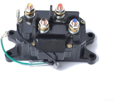 Contacteur de relais solénoïde de treuil 12 V 250 A pour ATV UTV 907 à 2268 kg compatible avec les modèles Ramsey Warn Superwinch 63070 62135 74900 2875714 Construction en acier résistant aux