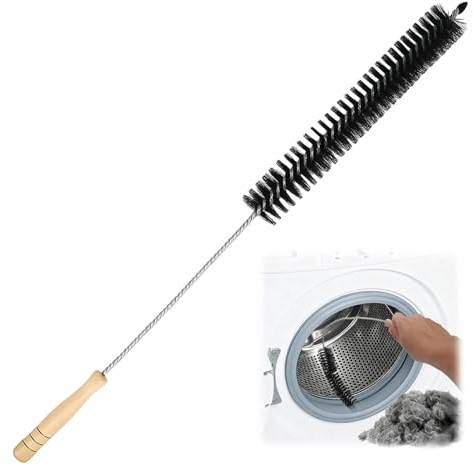 XANGNIER Cepillo limpiador de ventilación de secadora, cepillo flexible para secadora de ropa, herramienta de limpieza de trampa de pelusa de secadora, accesorios esenciales para quitar pelusas