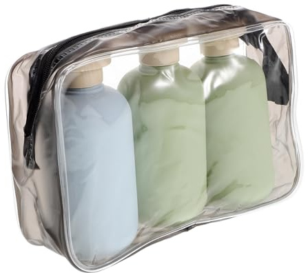 Anneome 3stücke Reiseflaschen für Toilettenartikel Leere Reiseflaschen für Shampoo und Spülung Wiederbefüllbare Toilettenartikelflaschen Shampooflaschen Reise-shampoobehälter
