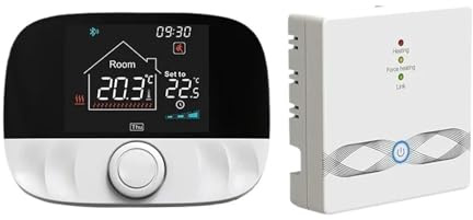 Wireless Thermostat WiFi Tuya Smart Gas Boiler Heating Temperature Controller With Receiver Programmable Thermoregulator(New Version(White))