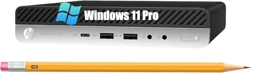 HP ProDesk 600 G3 Mini PC de escritorio, Intel Core i5-7500, 8 GB de RAM, 256 GB SSD, WiFi, Bluetooth, teclado QWERTY de EE. UU., Windows 11 Pro (reacondicionado)