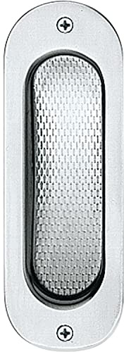 Schiebetürmuschel oval, 40 x 120 mm, ungelocht, Edelstahl matt