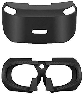 Soft VR Headset Anti-Slip Silicone Rubber Cover Protective Case Eye Shield Protective Cover for Playstation PS4 VR Controller