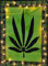 ICC Marihuana-Blatt-Poster, Rasta-Flagge, Topfblatt-Tapisserie, Ganja-Wandteppich, 76 x 101 cm, Grün