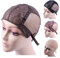 Doppelte Lace Perückenkappe mit verstellbarem Riemen Haarnetz Wig Cap for Making Wigs (dunkelbraun M 54 cm)