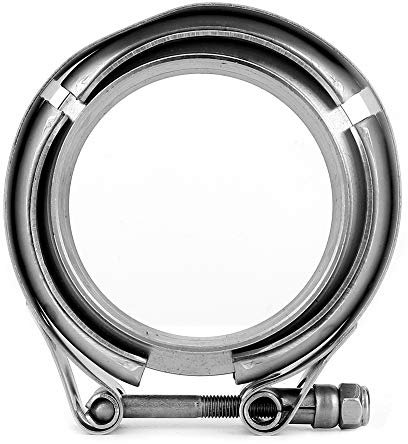 V-Band Clamp Flange, 2.75 Inch 1pcs V-Band Clamp Clip 2pcs Flange Turbo Exhaust Down Pipe 304 Stainless Steel