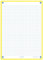 OXFORD Revision 2.0 Karteikarten, gelocht, Format A5 (14,8 x 21 cm), kleine Karos, Vorder- / Rückseite, gelber Rahmen, 50 Stück