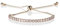 ZAVANA Bracciale Placcato Oro Rosa Regolabile da Donna e Ragazza, con Zirconi Cubici, Bracciali da Donna con Pietre con Chiusura Regolabile con Perline, Braccialetti Sottili con Pietre Bianche