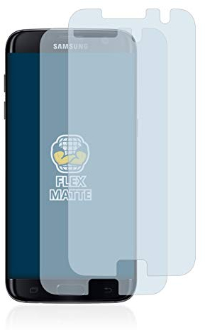 BROTECT Full-Cover Schutzfolie Matt für Samsung Galaxy S7 Edge (2 Stück) - Full-Screen Displayschutz-Folie, 3D Curved, Anti-Reflexion